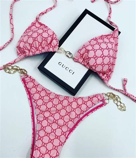 pink Gucci bikini